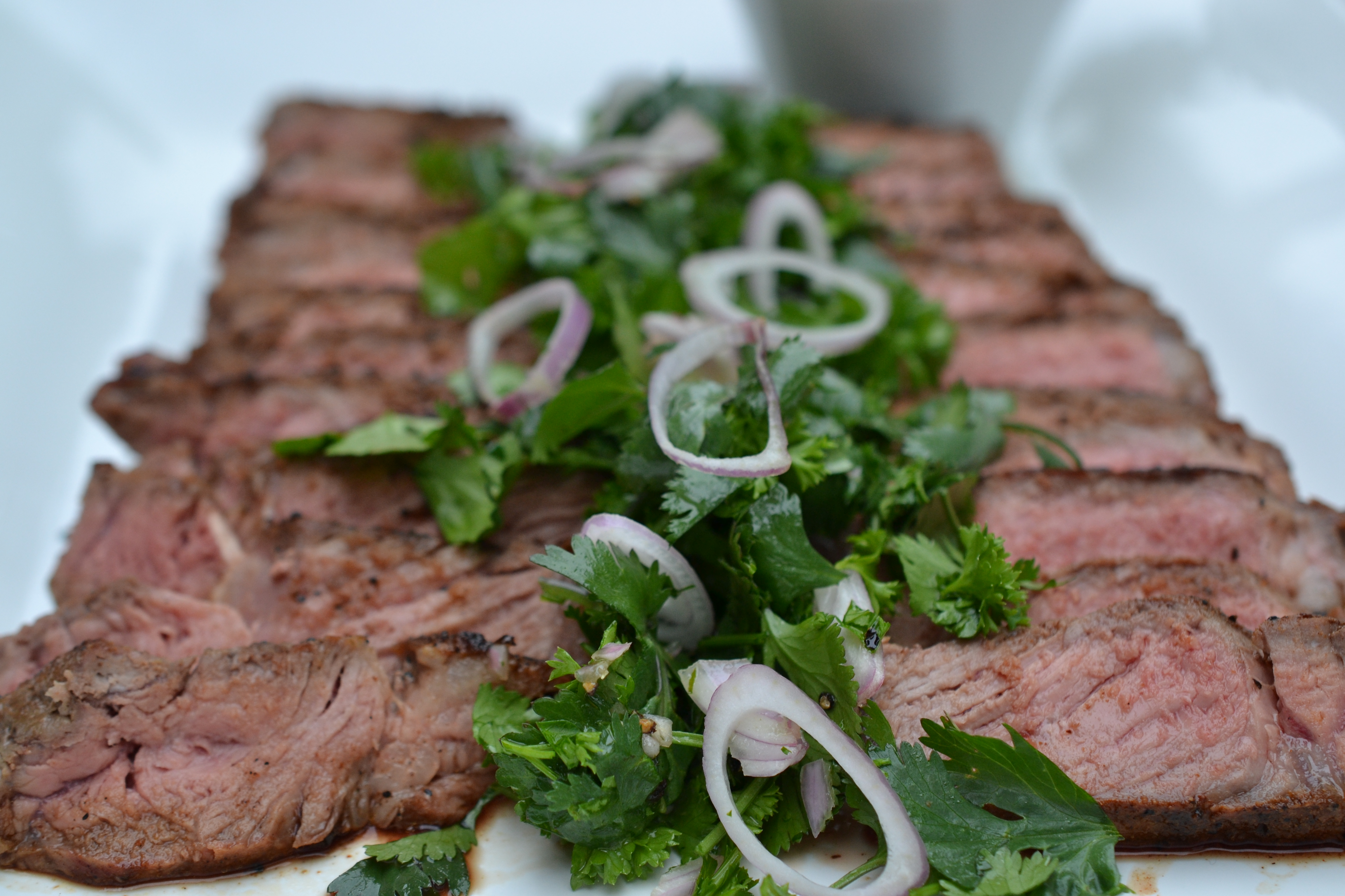» Strip Steak with Chimichurri Sauce Shredded Sprout