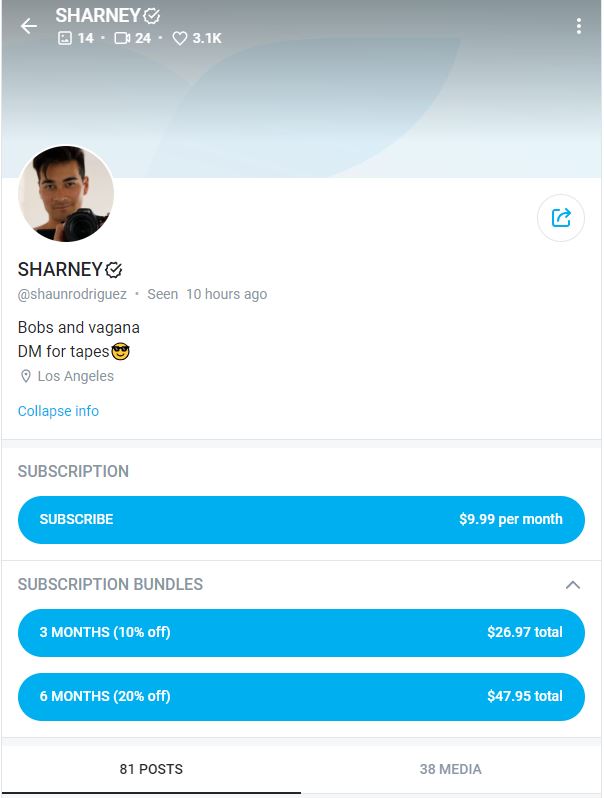 OnlyFans Skater Shaun Rodriguez Reveals He Makes More Money Now Than Being a YouTube Skater