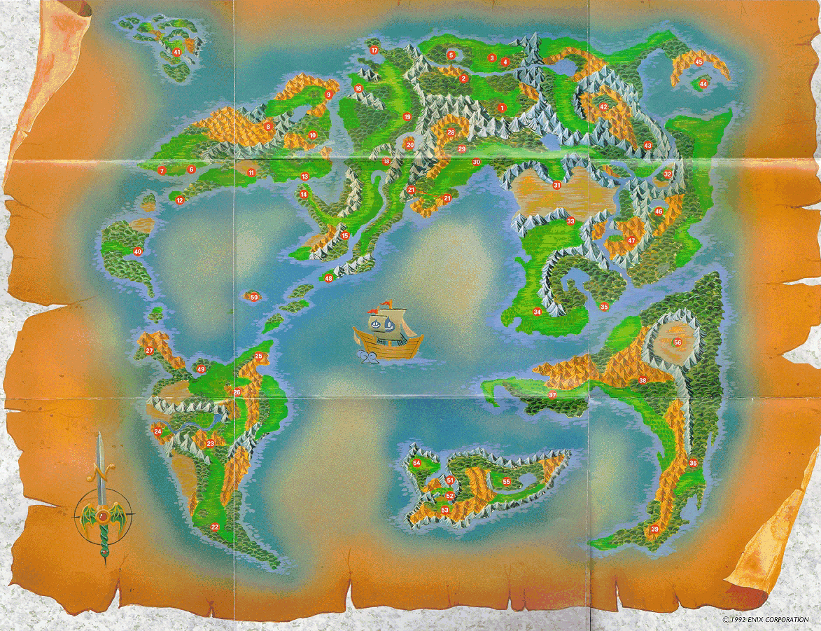 Dragon Warrior 4 World Map 32 Dragon Warrior 4 Map Maps Database Source