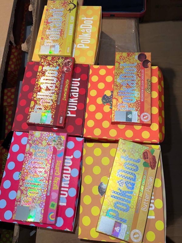 Best Polkadot Mushroom Chocolate Bars For Sale 4g SHROOM BARS DC