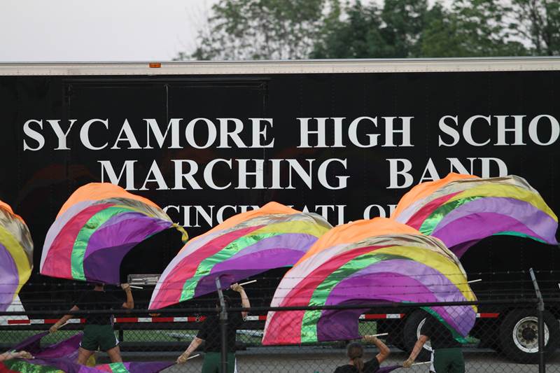 Marching Band Twirling Flags