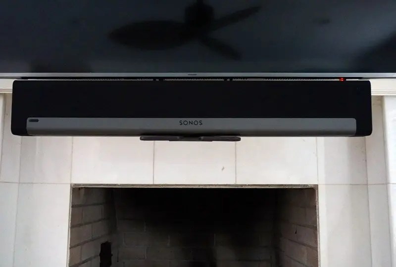 Mantle Mount With Mounted SONOS Sound Bar Installation