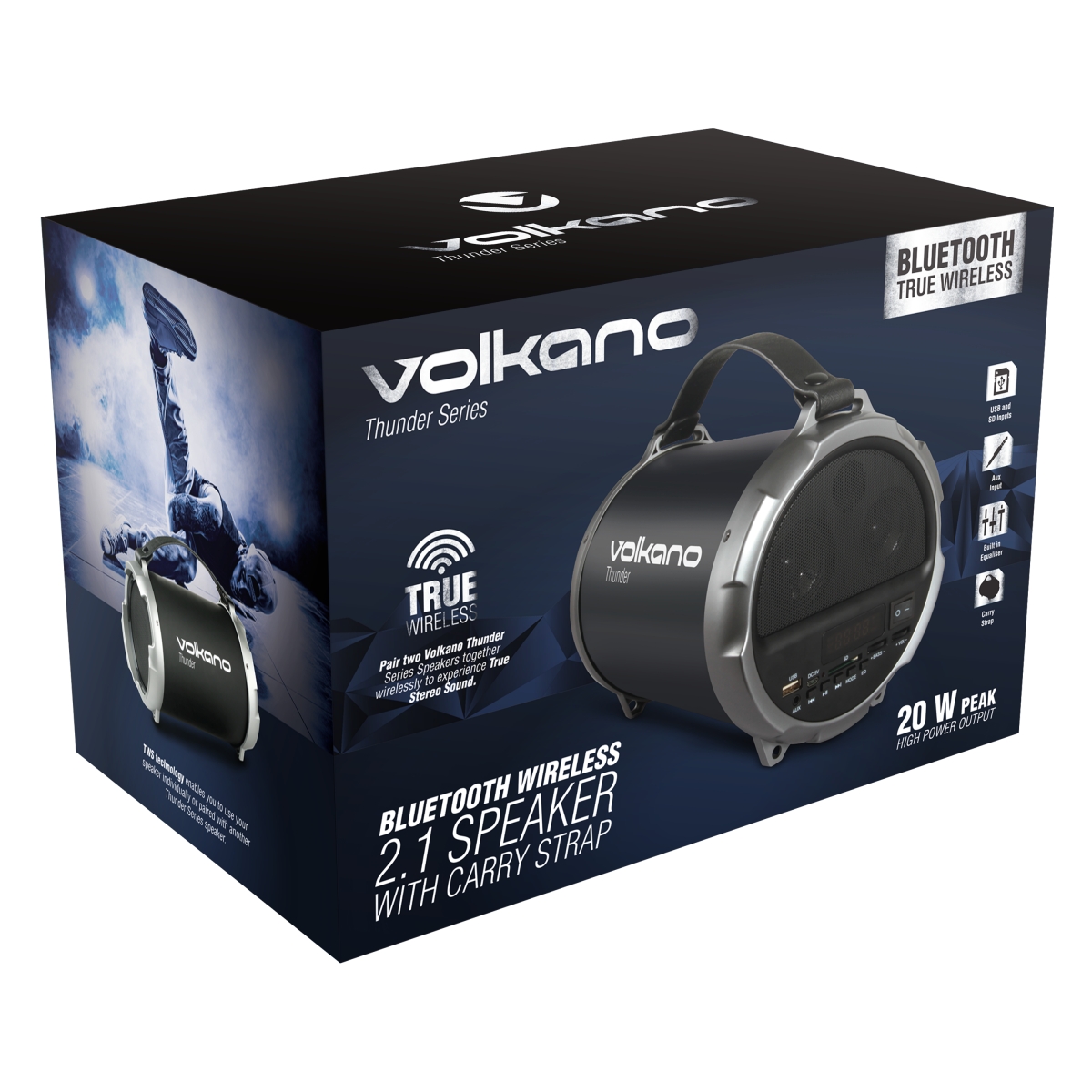Buy Volkano VK3029BK Thunder Series Bluetooth Wireless SpeakerBlack