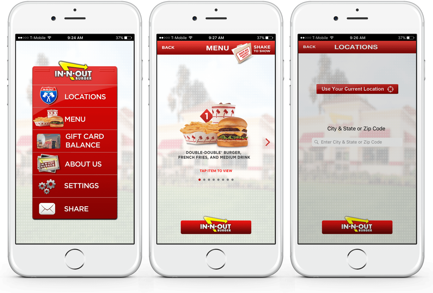 InNOut Burger App