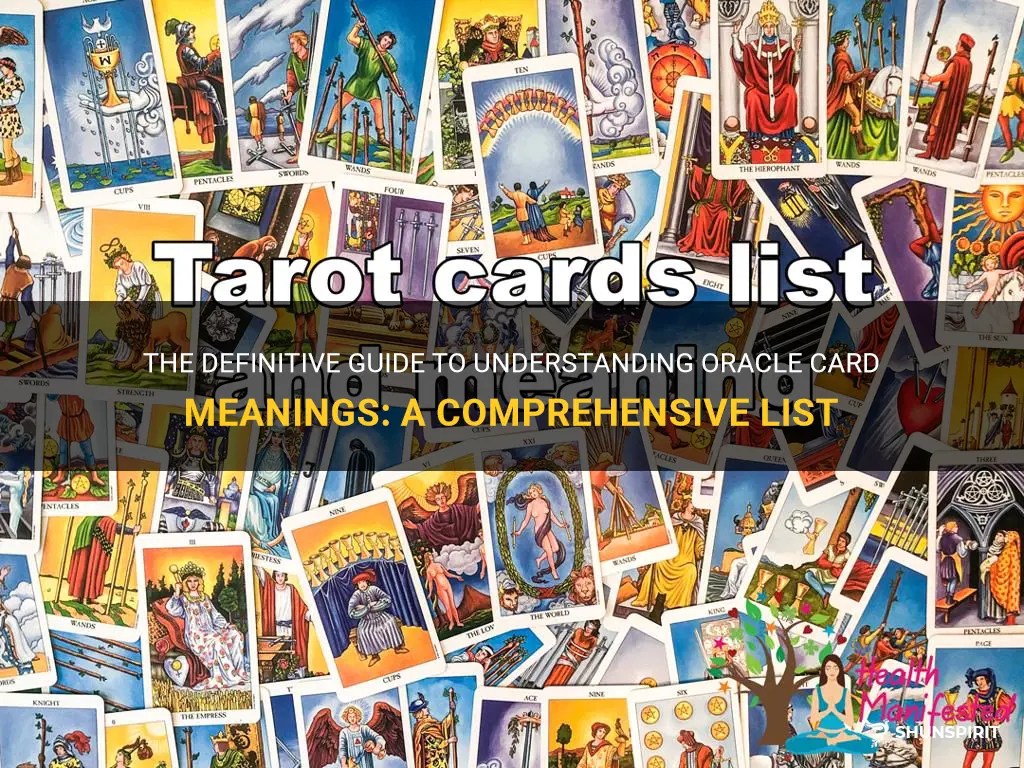 The Definitive Guide To Understanding Oracle Card Meanings A