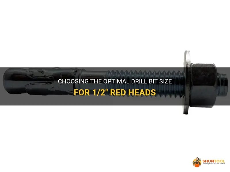 Choosing The Optimal Drill Bit Size For 1/2" Red Heads ShunTool
