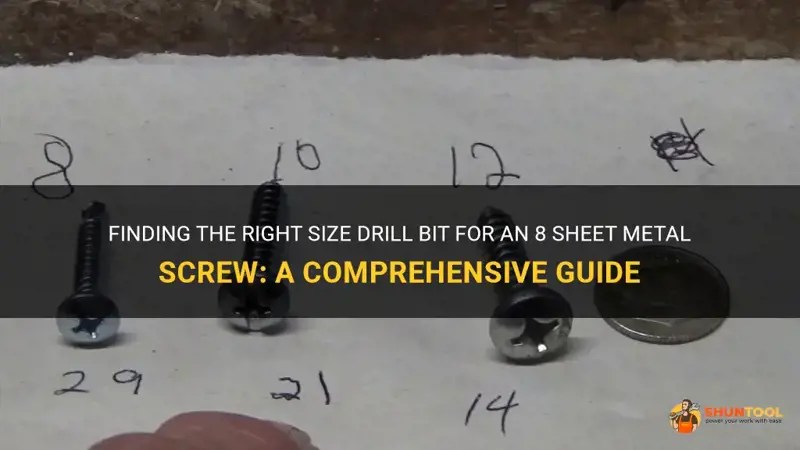 Finding The Right Size Drill Bit For An 8 Sheet Metal Screw A