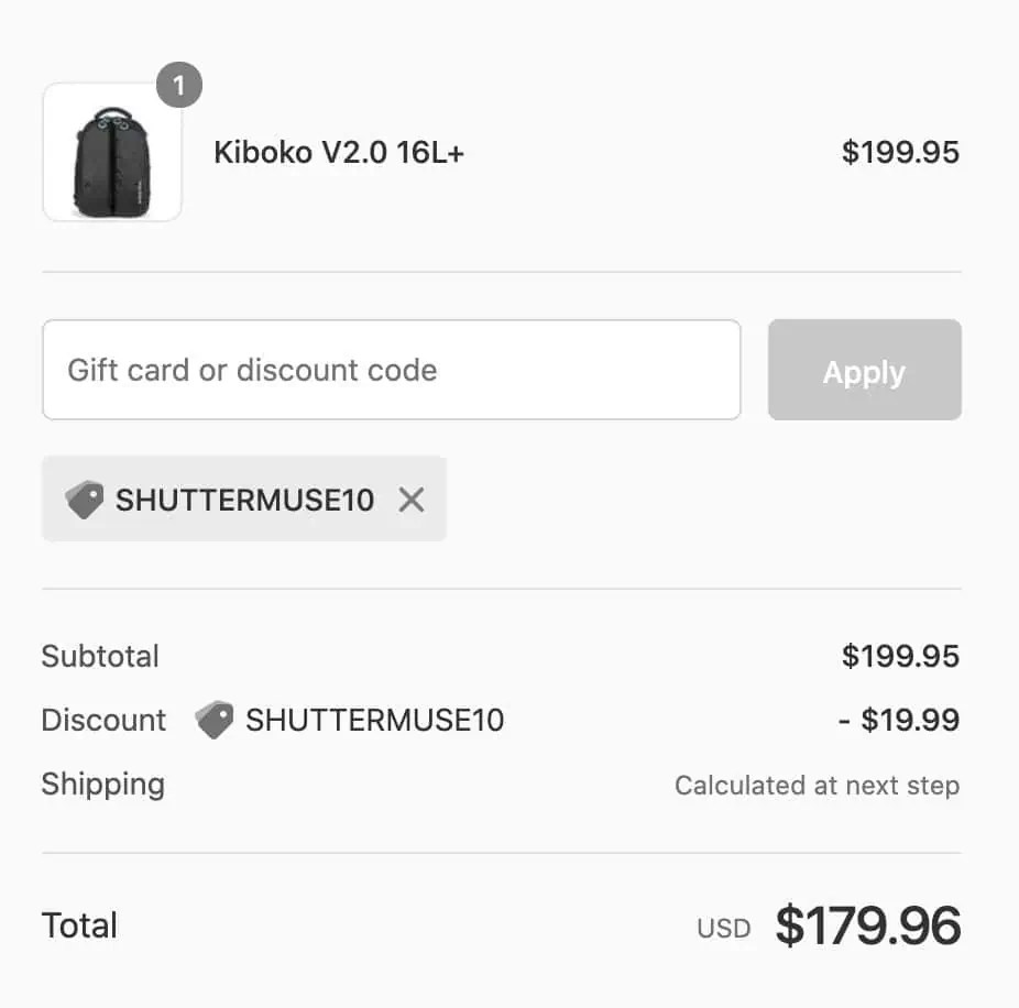 Gura Gear Discount Code Shutter Muse