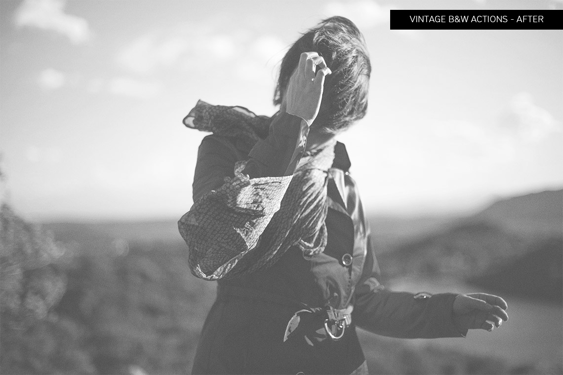 Vintage Black & White Actions Shutter Pulse