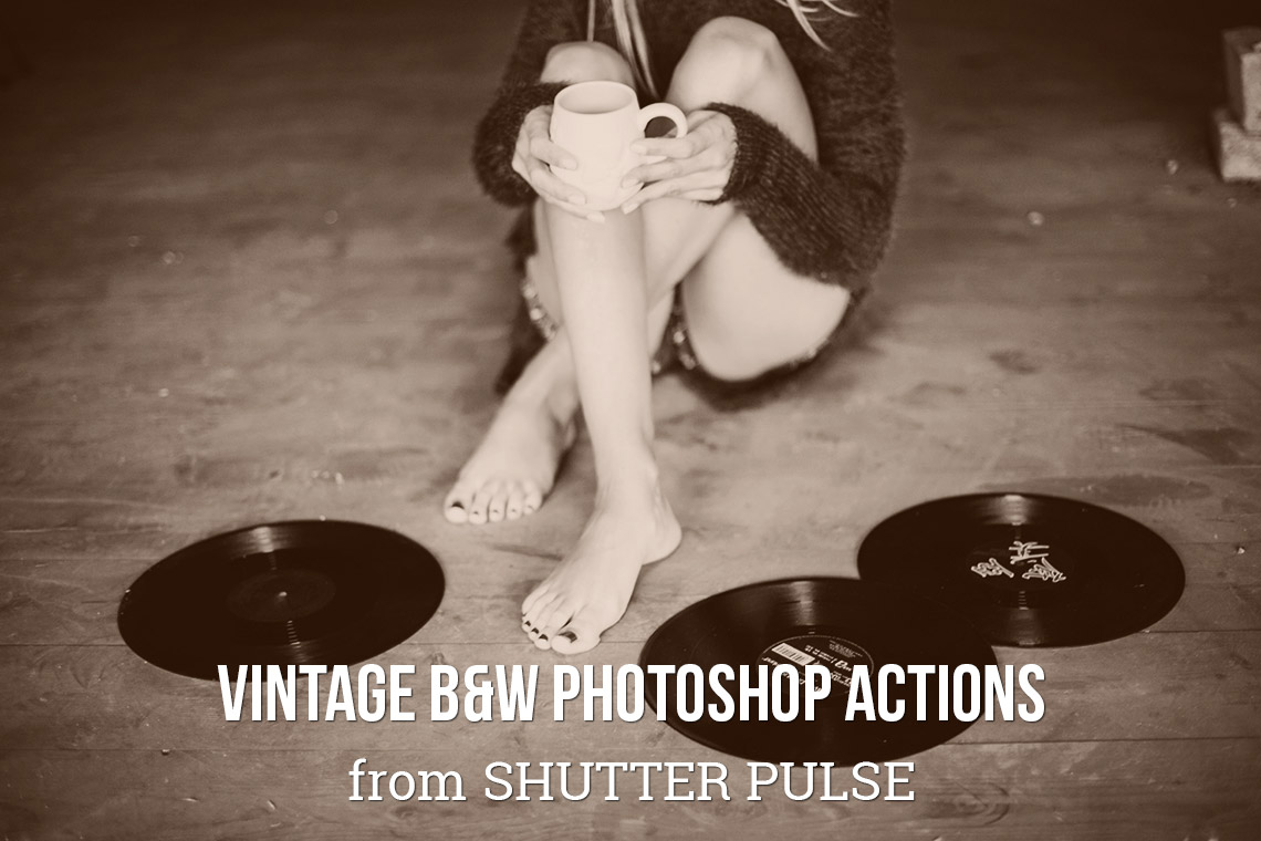 Vintage Black & White Actions Shutter Pulse
