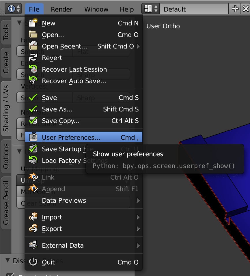 Making simple level with Blender