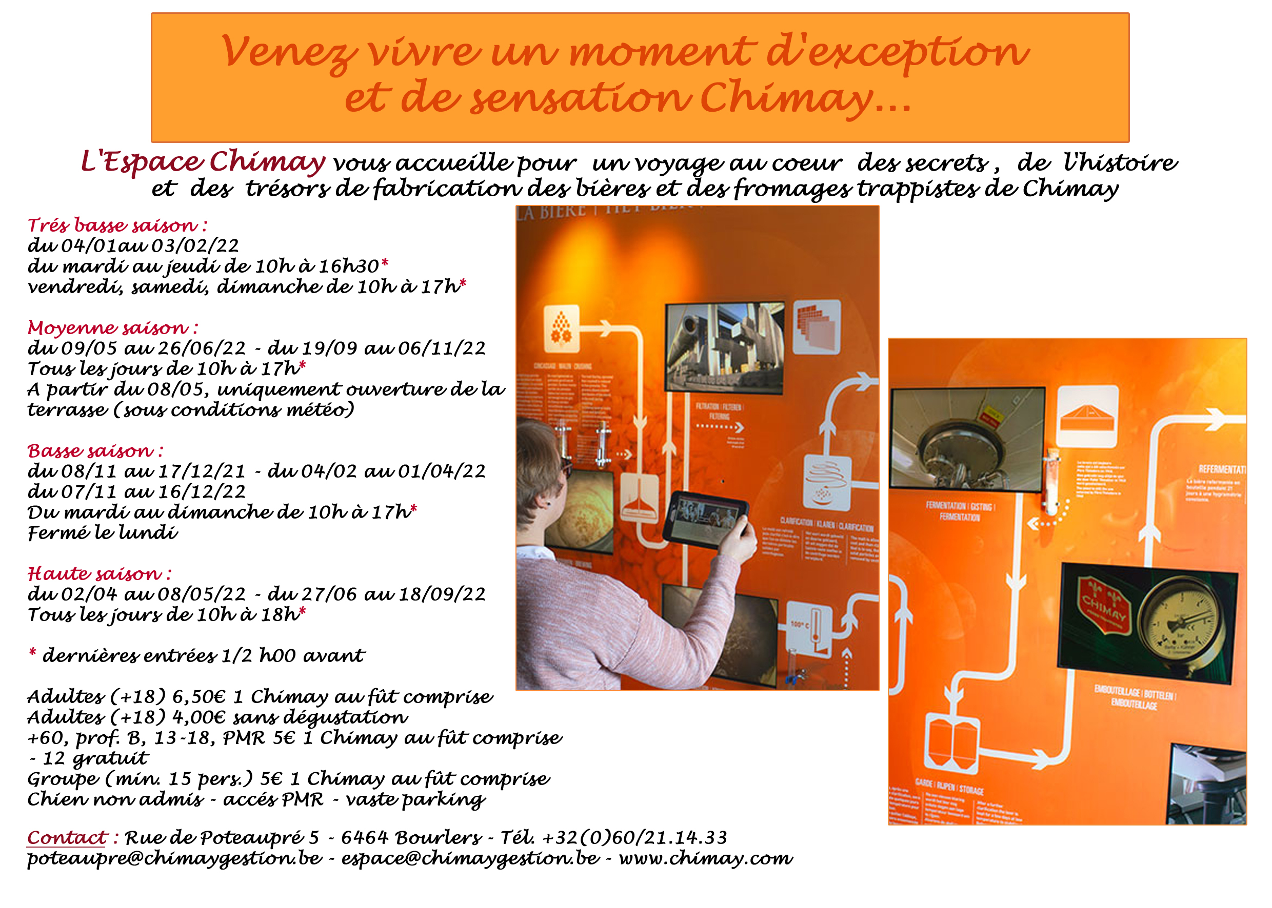 CHIMAY EXPERIENCE Syndicat d'Initiative de Chimay