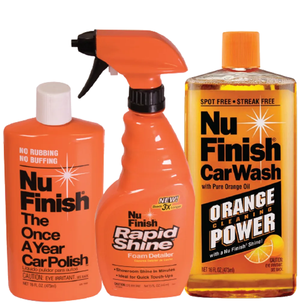 Nu Finish Rapid Combo (Car Wash 473 ml & Liquid Car Polish 473 ml SIB