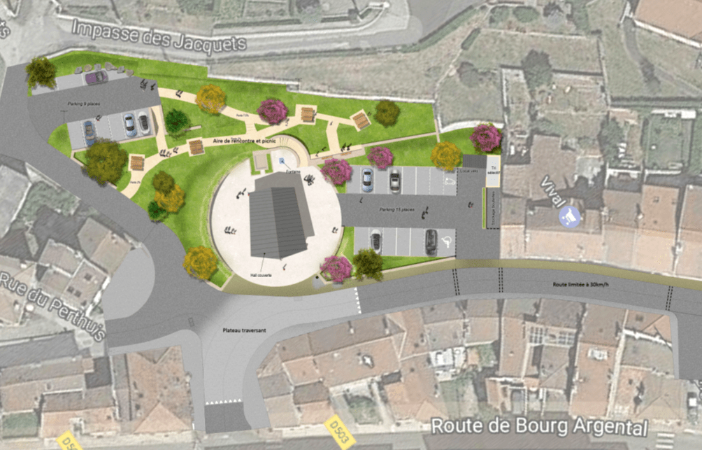 Aménagement urbain à Saint Sauveur en Rue SICC VRD