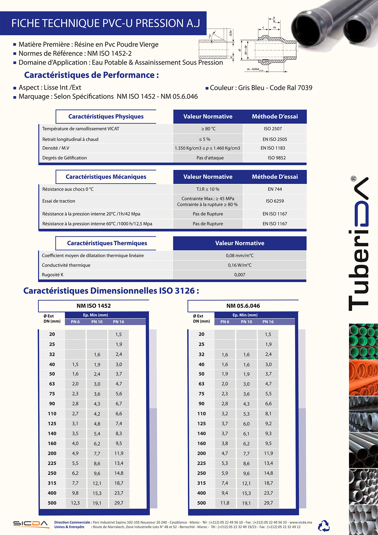 Tubes Pvc Pression A.J Sicda