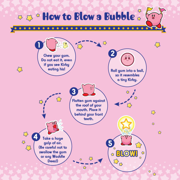 Kirby Teaches You How To Blow A Chewing Gum Bubble My Nintendo News