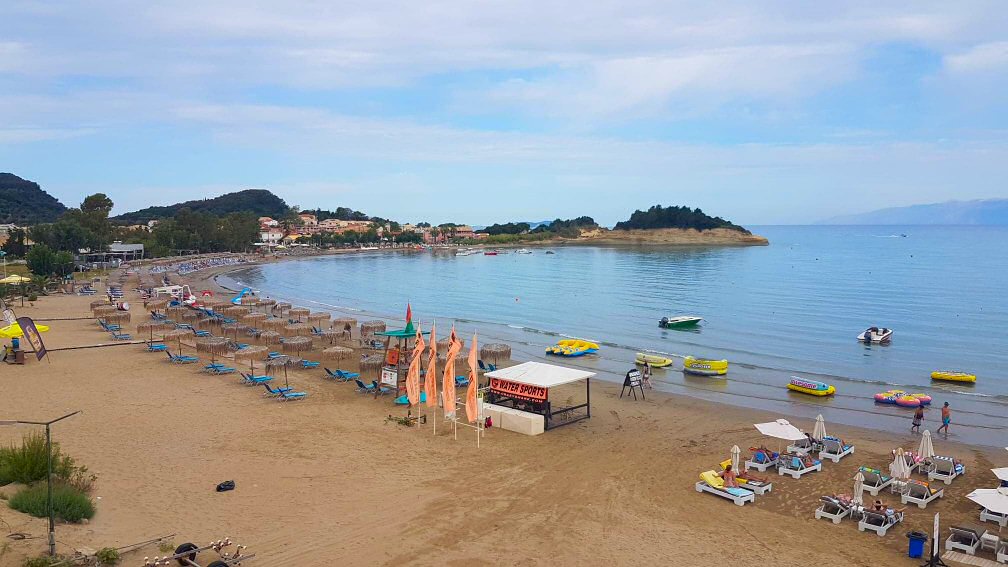 Corfu live webcam Corfu live camera. Greece Arillas Corfu