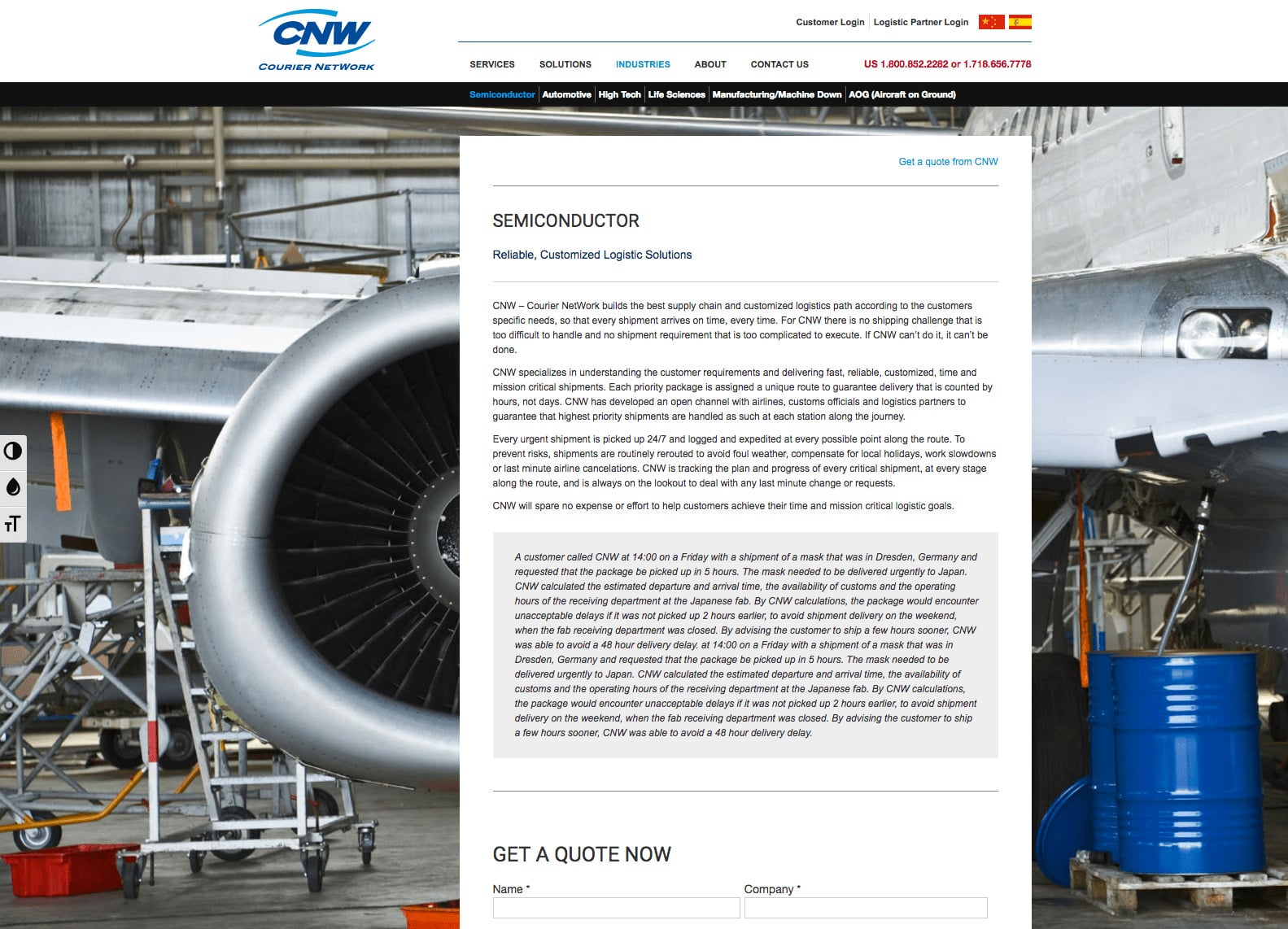 SideCode Portfolio CNW Courier Network