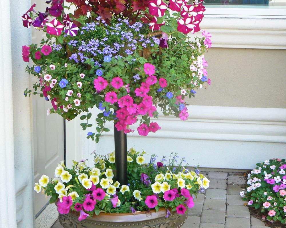Basket Columns Green Walls Vertical Gardens Side Planting