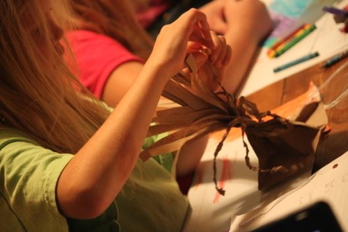 Fall Trees Paper Craft Twist branches together