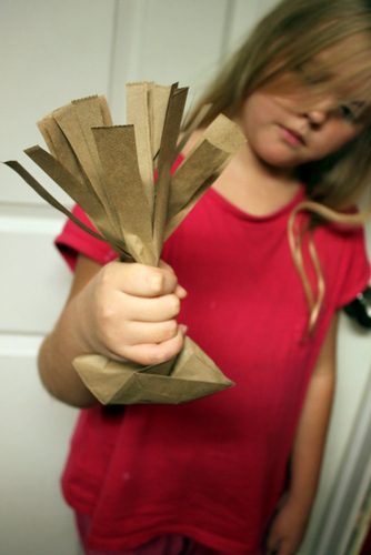 Fall Trees Paper Bag Craft Grab in Middle