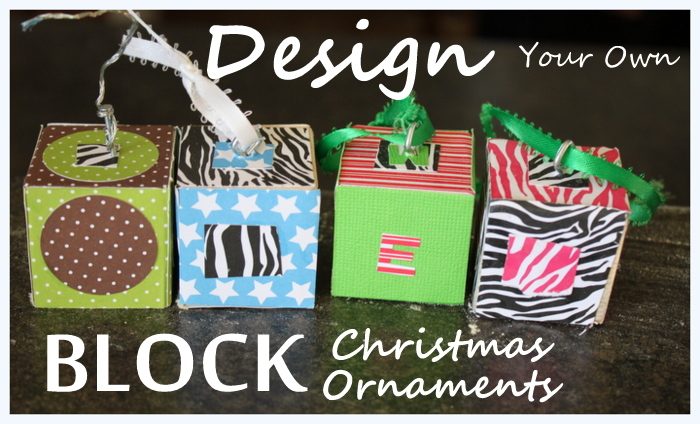 Wooden Block Christmas Ornaments