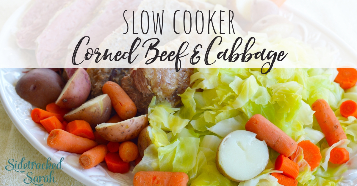 Slow Cooker Corned Beef and Cabbage Recipe - Sidetracked Sarah