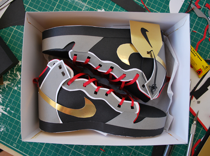 David Browning's Papercraft Nikes Sidewalk Hustle