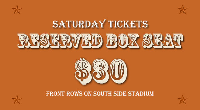 Saturday Tickets Reserved Box Seat