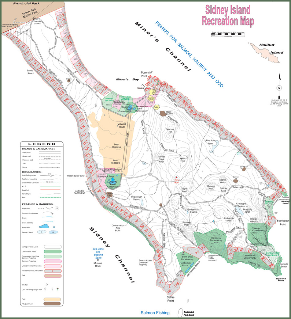 Sidney Island Map