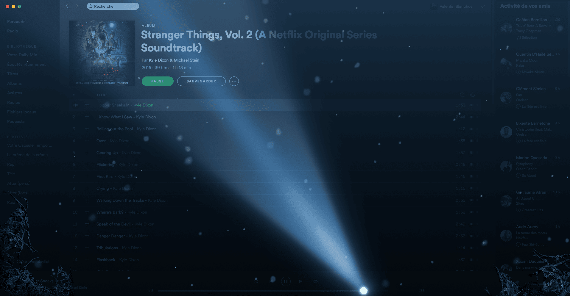 Il y a un easter egg pour Stranger Things sur Spotify