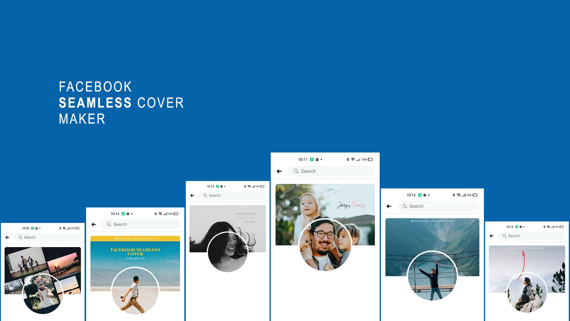 This tool allows you to integrate your Facebook cover photo with your