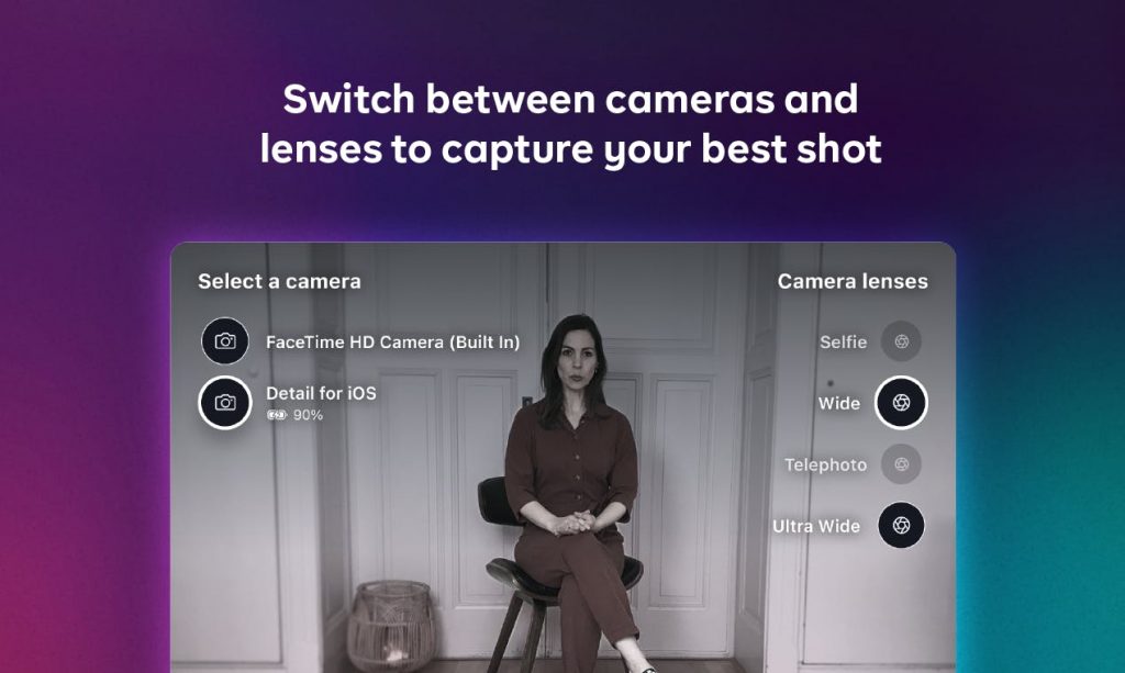 Detail une appli pour transformer son iPhone ou iPad en une caméra