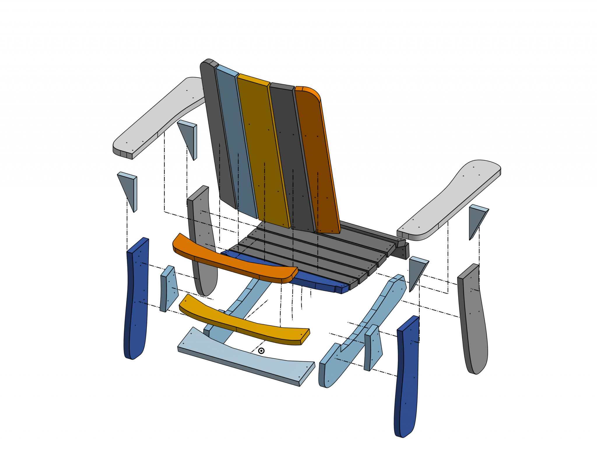 Making an Adirondack chair on the LongMill CNC Sienci Labs