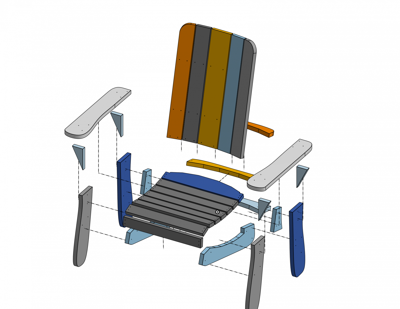 Making an Adirondack chair on the LongMill CNC Sienci Labs