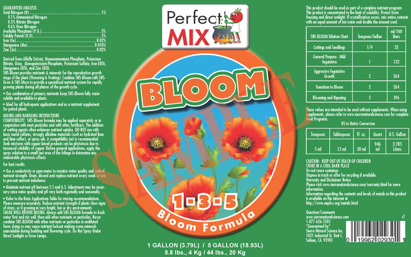 Get The Best Bloom Nutrients from SNS Perfect Mix Bloom