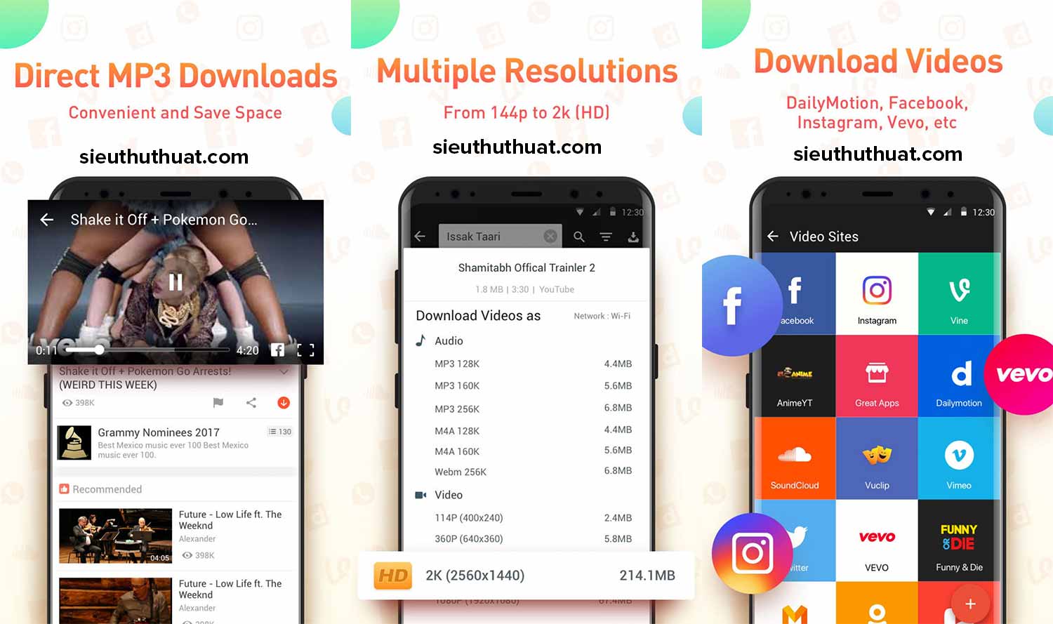 SnapTube VIP v5.04.1.5041201 APK Full Tải nhạc, video