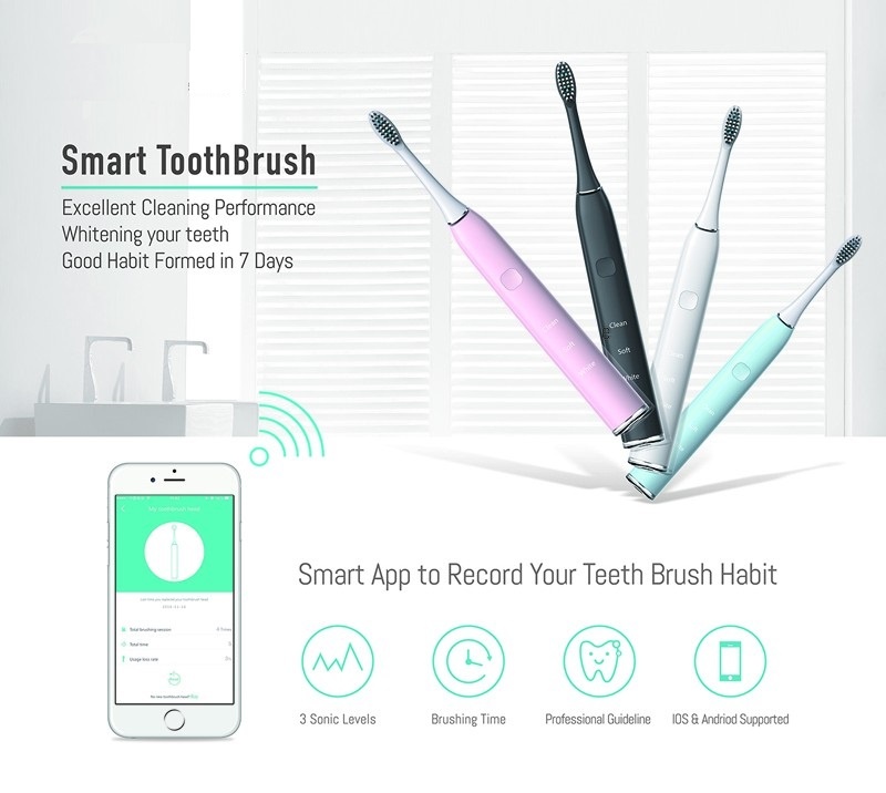 Smart Bluetooth Toothbrush with App ios & Andriod
