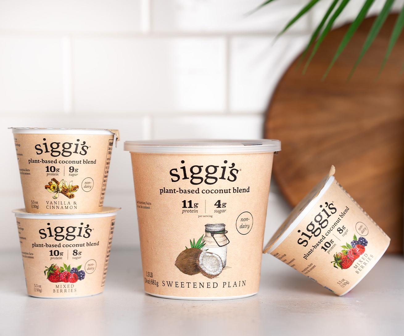 siggi's Icelandic yogurt sweetened plain plantbased 24oz