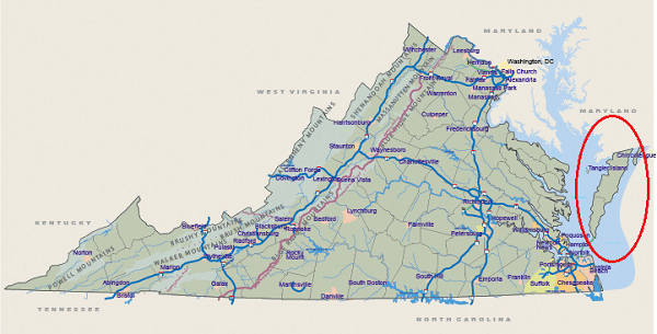 Maryland Virginia Border Map Where to Stay on the Eastern Shore of Virginia — sightDOING