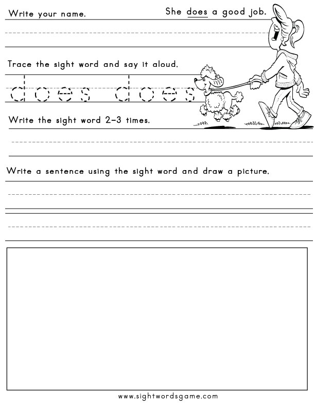 Printable Sight Word Worksheets Sight Words, Reading