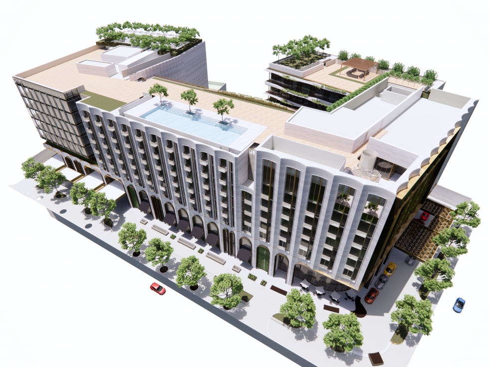 Fairmont Hotel, commercial service, and office complex