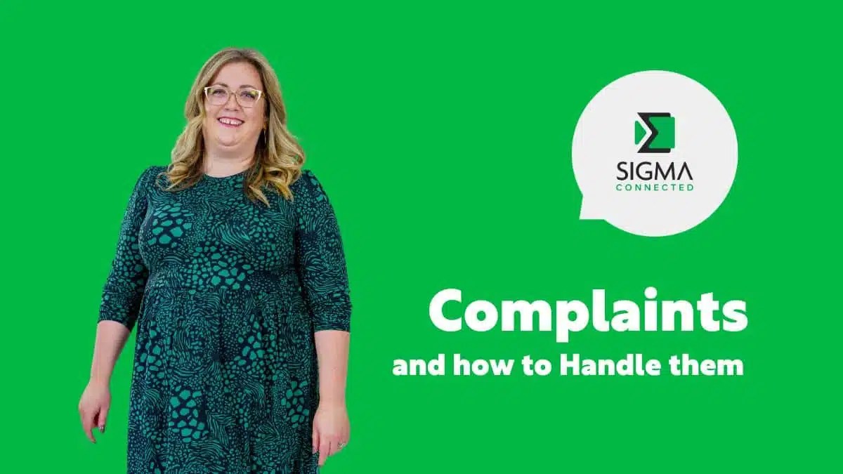 Customer complaint guide 2024 Sigma Connected