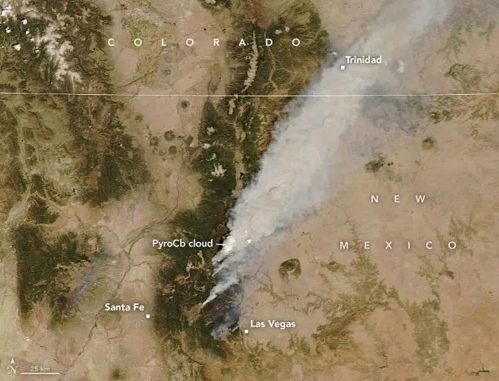 New Mexico Wildfire Generated Fire Cloud Sigma Earth