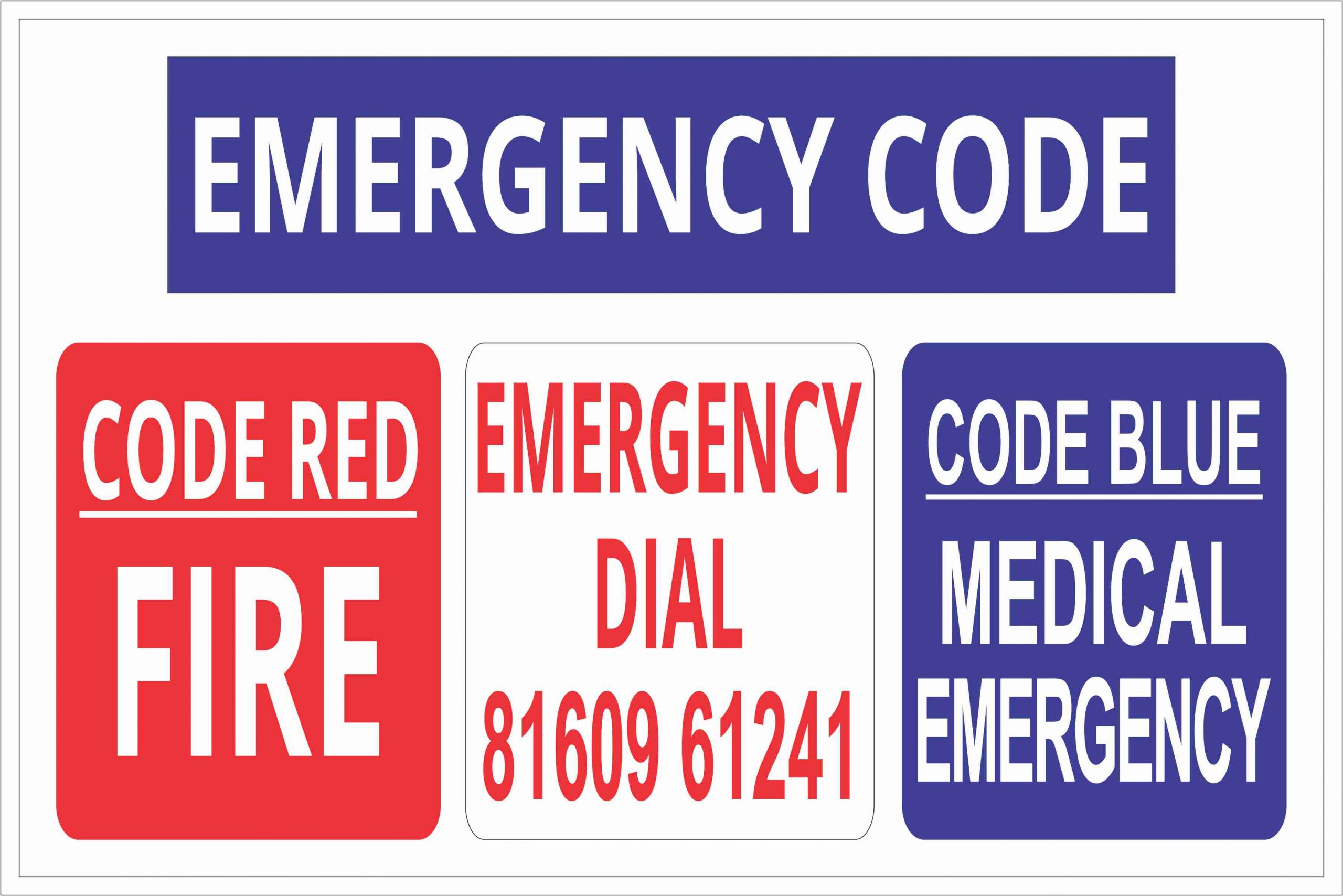EMERGENCY CODE Red,Blue Gurukrupa Art
