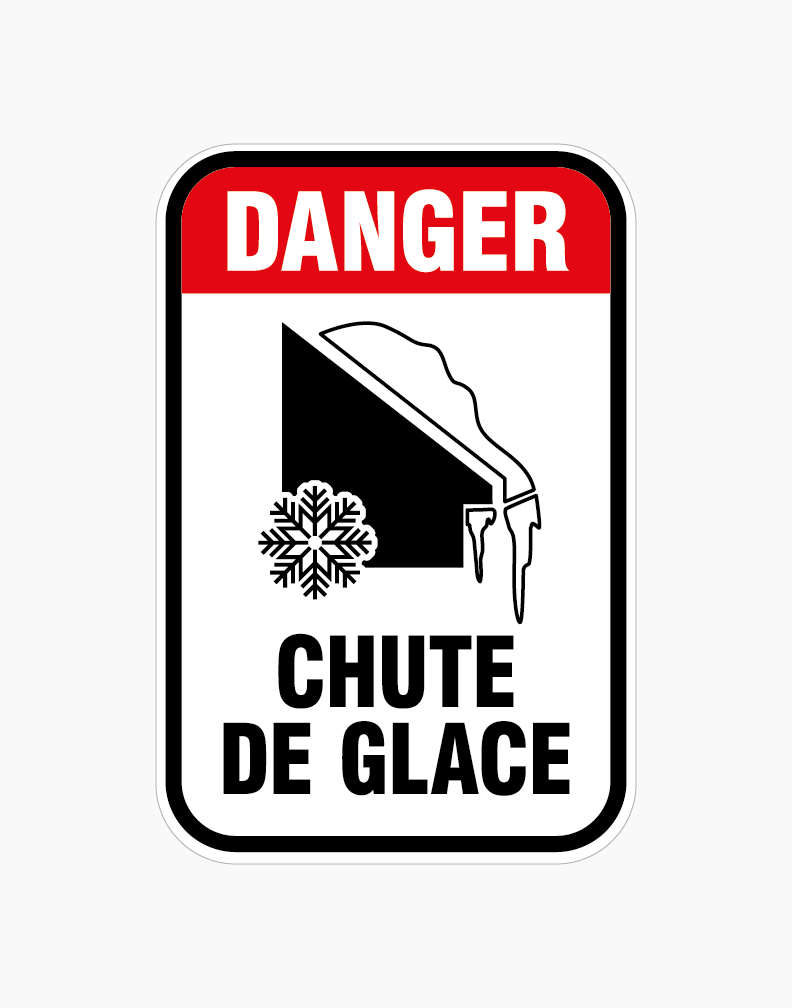 Danger chute de glace Signali
