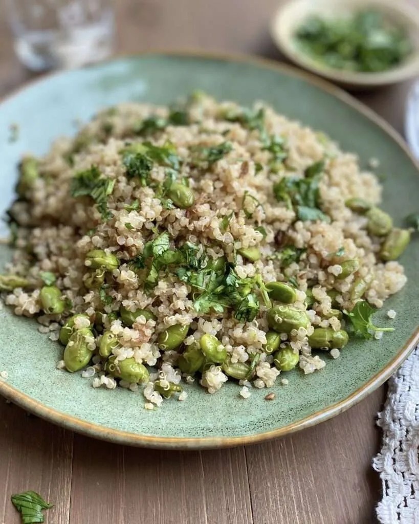 Indianstyle Spiced Quinoa & Edamame StirFry