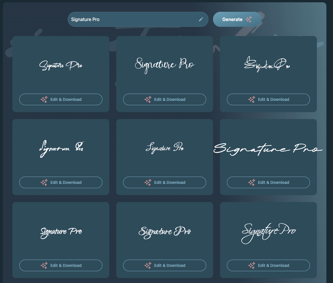 Free Online Signature Generator Signature Generator Pro