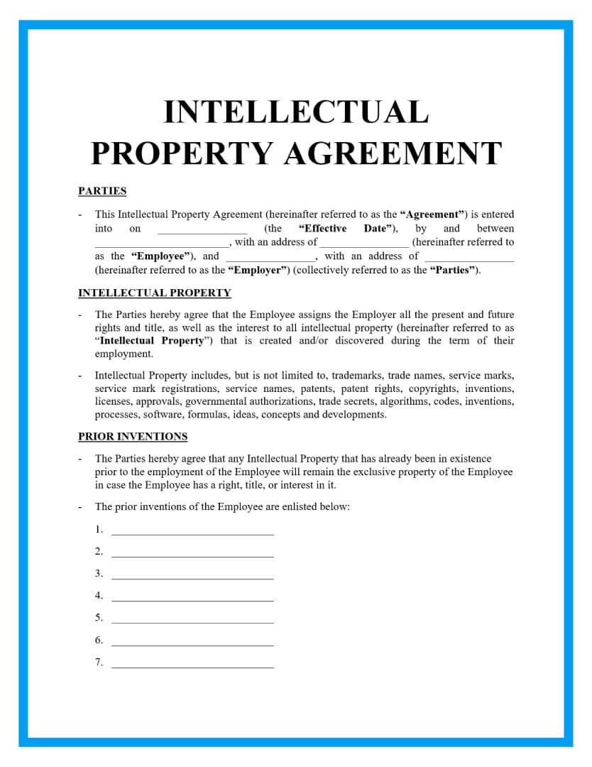 Invention Disclosure Form Template