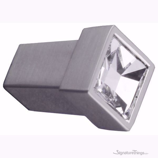 SignatureThings Clear Square Swarovski Crystal Knobs Pulls
